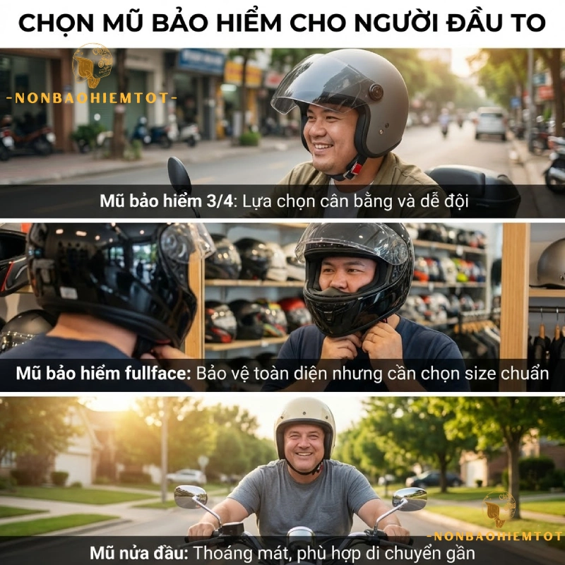 Chọn loại mũ phù hợp với người đầu to
