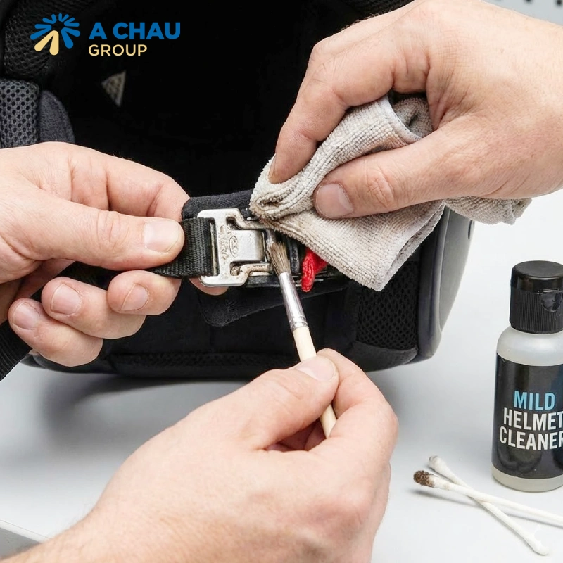 Xử lý khóa nón bảo hiểm bị kẹt hoặc khó sử dụng