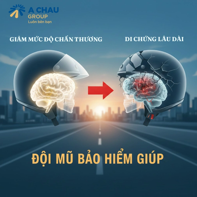 Công dụng nón bảo hiểm là hạn chế chấn thương khi có va chạm