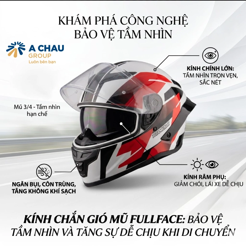 Kính mũ bảo hiểm fullface 