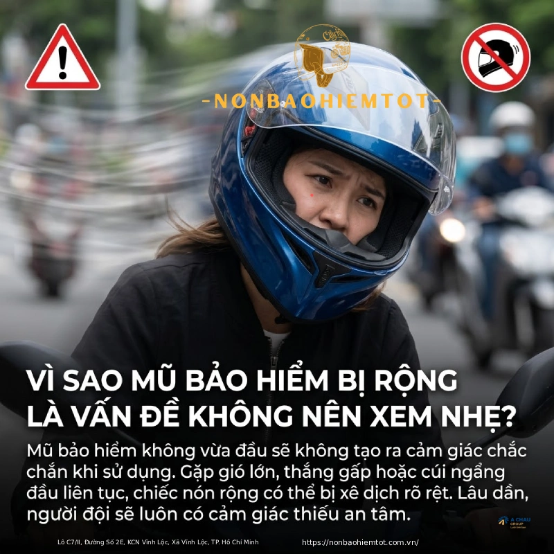 Vì sao mũ bảo hiểm bị rộng là vấn đề không nên xem nhẹ?