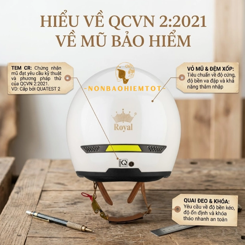 Quy chuẩn QCVN 2:2021 về mũ bảo hiểm là gì?