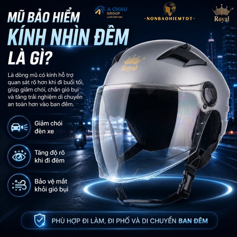 Mũ bảo hiểm kính nhìn đêm là gì?