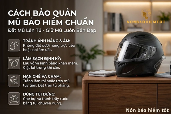 Cách bảo quản mũ bảo hiểm đúng chuẩn nhất